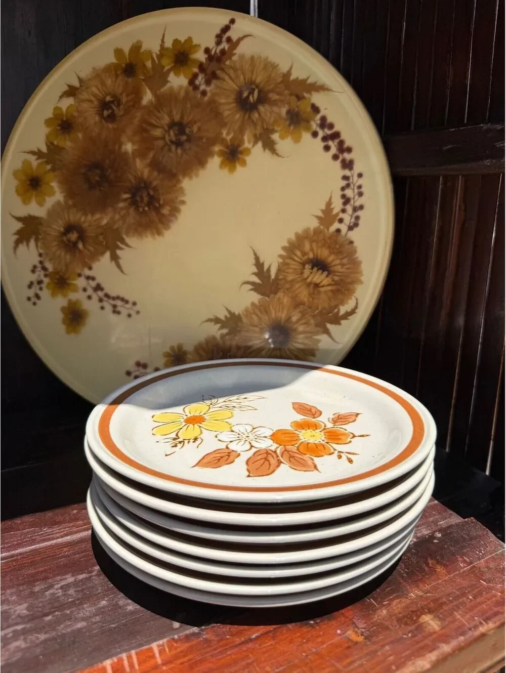 “WildWood” Stoneware Salad Plate Set